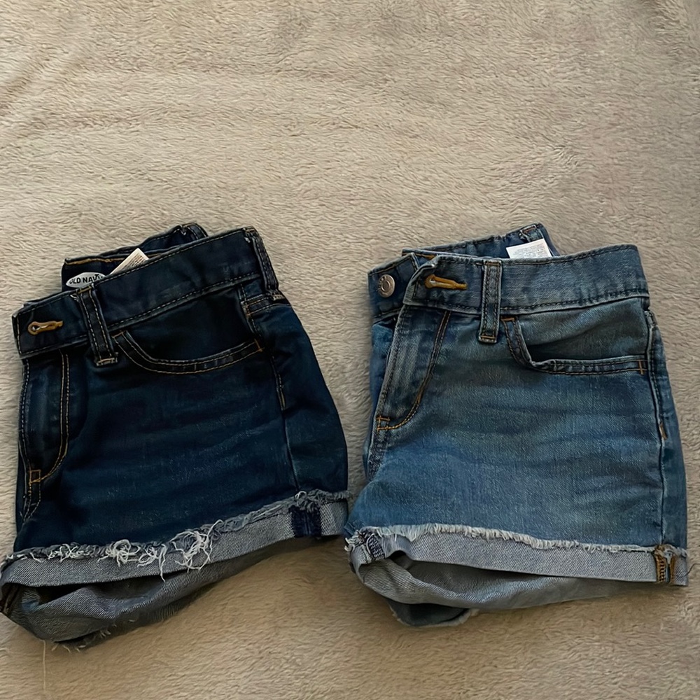 Two Pairs of Old Navy Girls Denim shorts